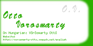 otto vorosmarty business card